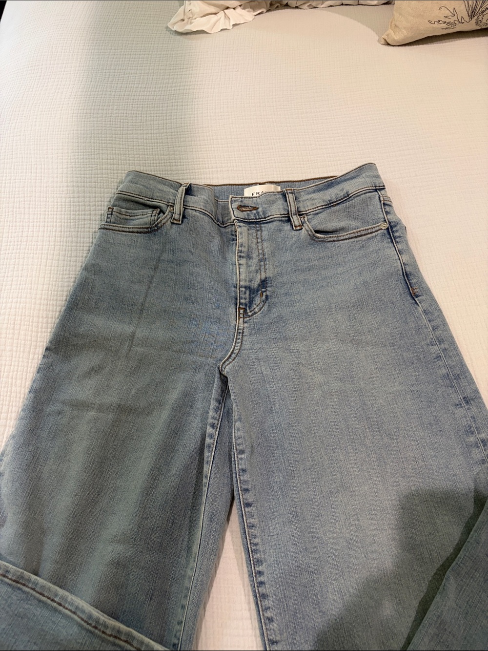Frame Denim Light Blue Flare Jeans La slim palazzo - Picture 3 of 7